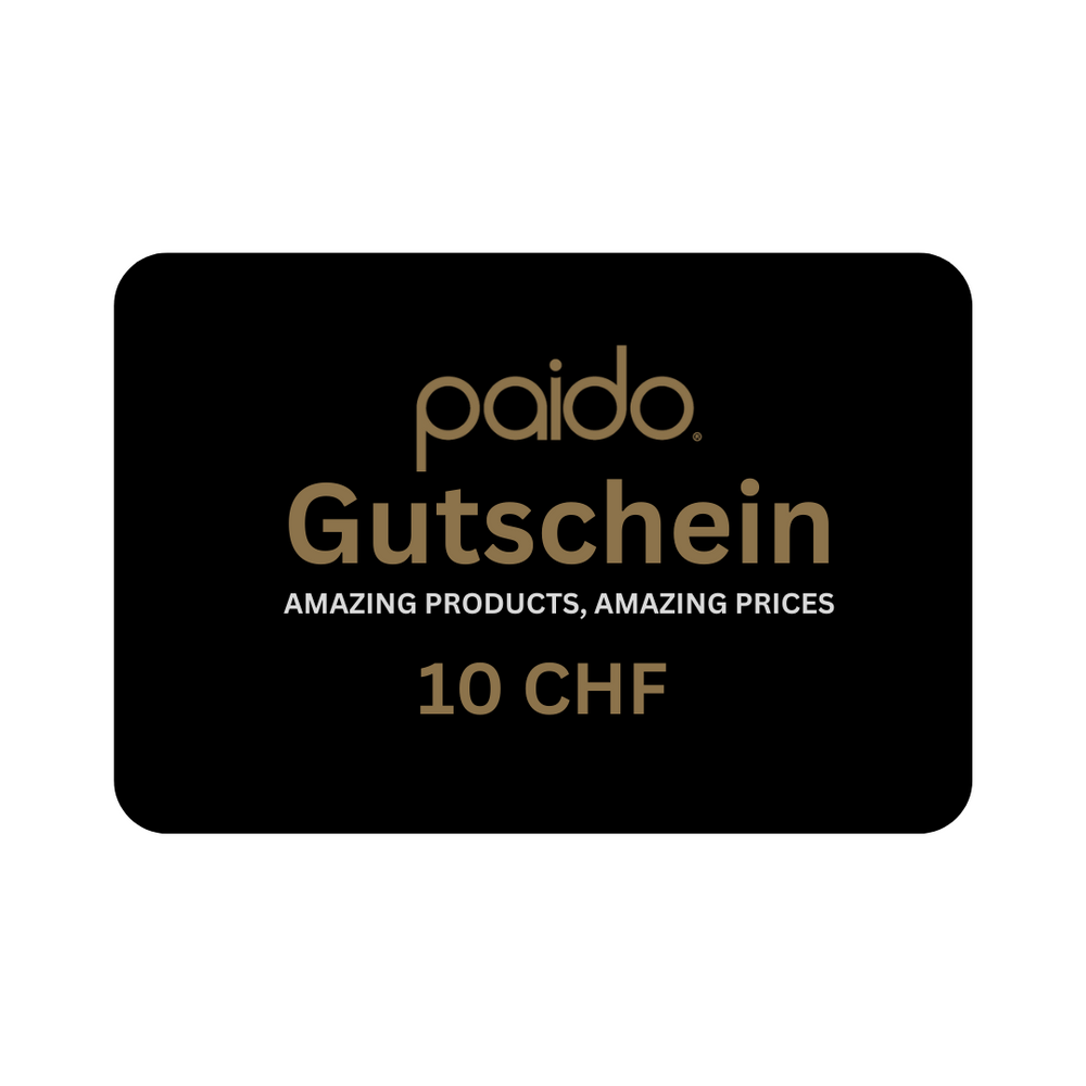 
                  
                    Paido Gutschein - CHF 10.00
                  
                