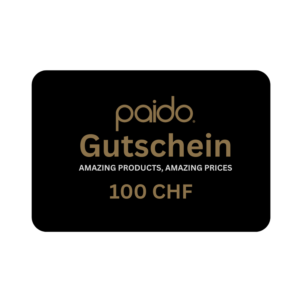 
                  
                    Paido Gutschein - CHF 100.00
                  
                