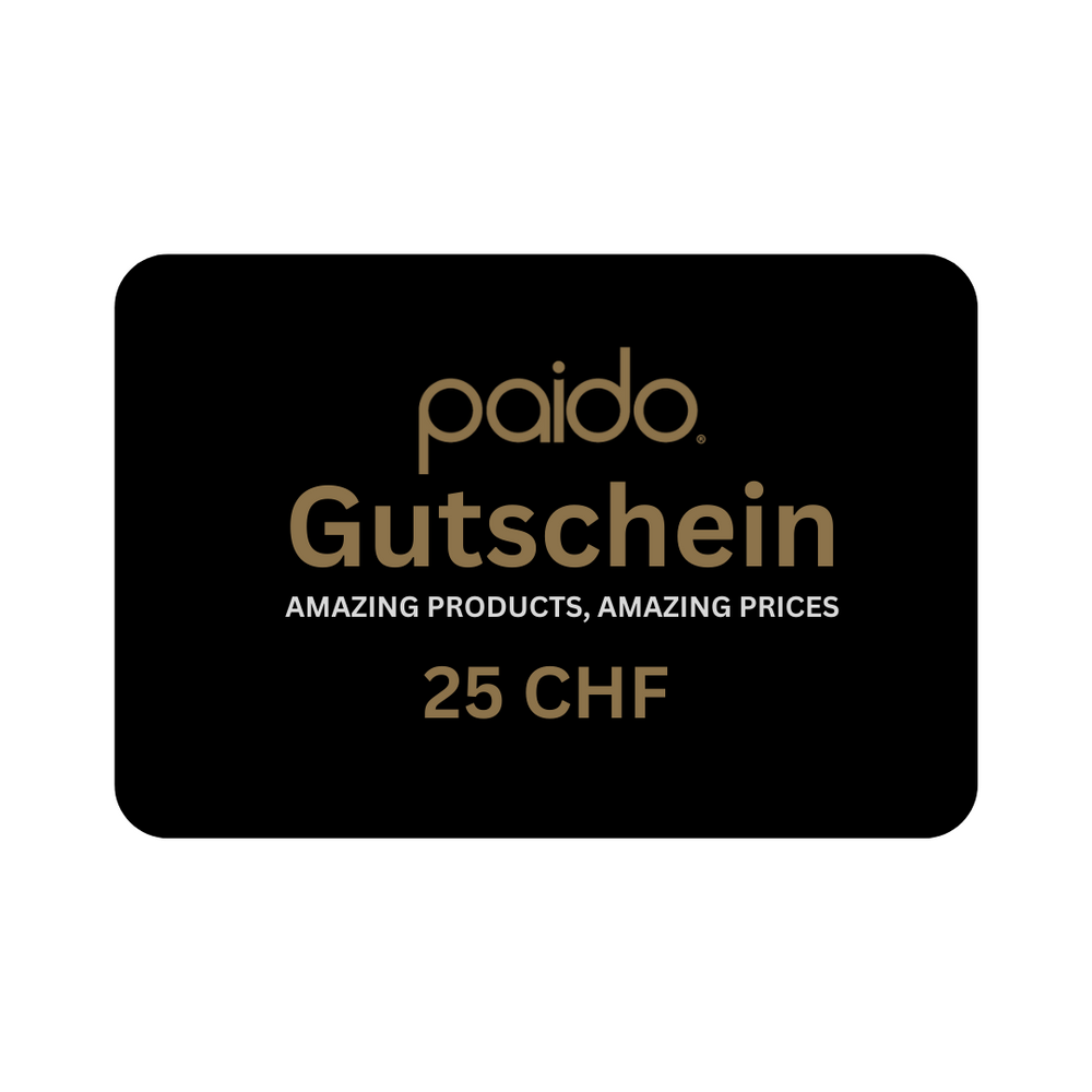 
                  
                    Paido Gutschein - CHF 25.00
                  
                